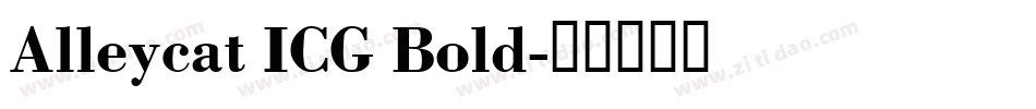 Alleycat ICG Bold字体转换